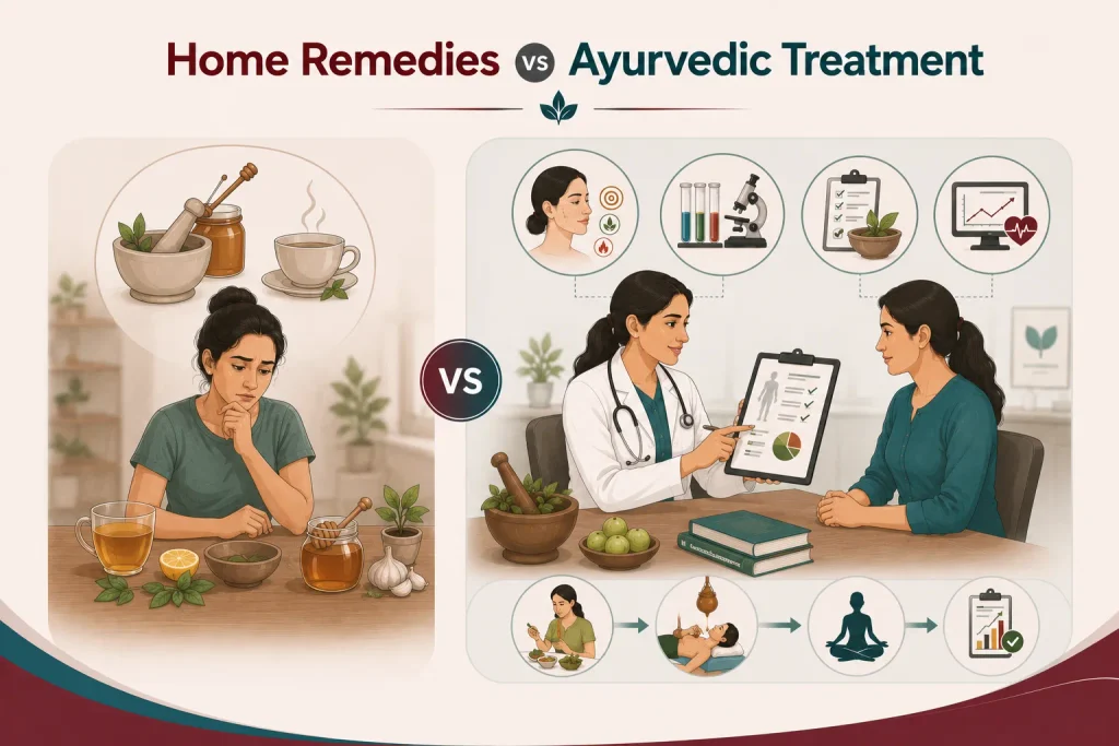 home remedies vs ayurvedic treatment