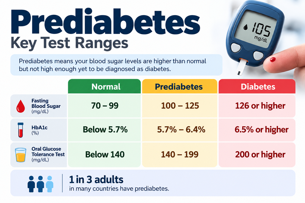 prediabetes - chart and normal range